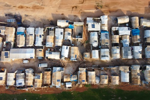 Refugee tent camp
